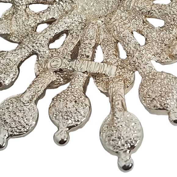 SARAH COVENTRY 1970 "CARNIVAL" BLUE GREEN & RED CABACHON STARBURST BROOCH - Picture 4 of 4